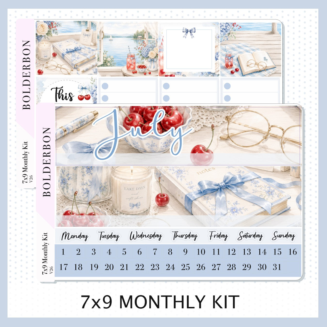 July 7x9 Monthly Sticker Kit