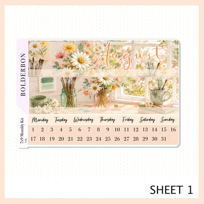 August 7x9 Monthly Sticker Kit