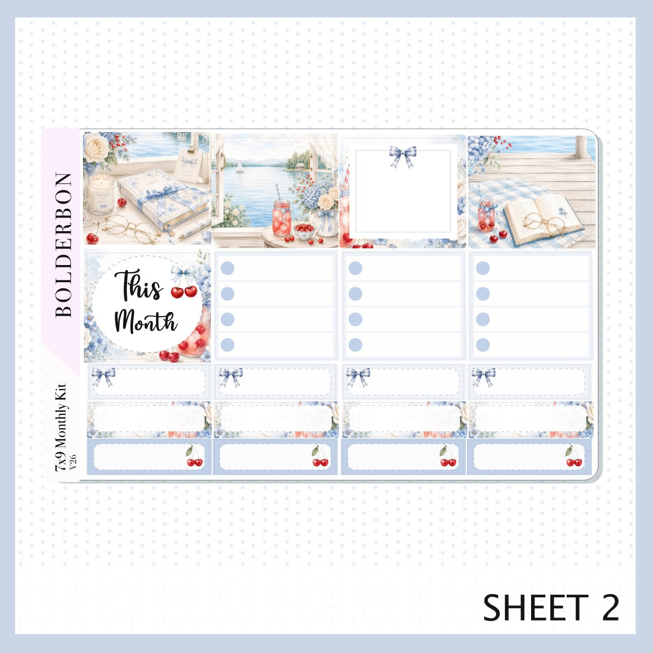July 7x9 Monthly Sticker Kit