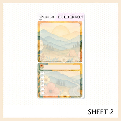 JUNE 7x9 Notes Kit || Dream Mountain, Planner Sticker Kit for Erin Condren Dashboard