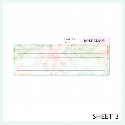 DECEMBER 7x9 Notes Kit || 2025/2026 Planner Sticker Kit for Erin Condren Planners, Festive Christmas Planner Stickers, Holiday Pastel Vibe