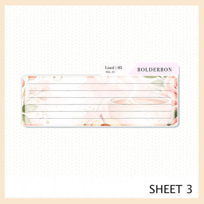 MAY 7x9 Notes Kit || Peach Blossom Planner Sticker Kit for Erin Condren Planners
