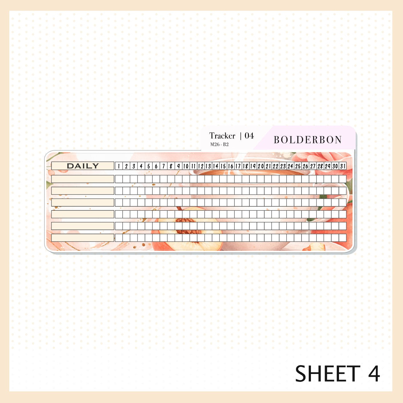 MAY 7x9 Notes Kit || Peach Blossom Planner Sticker Kit for Erin Condren Planners
