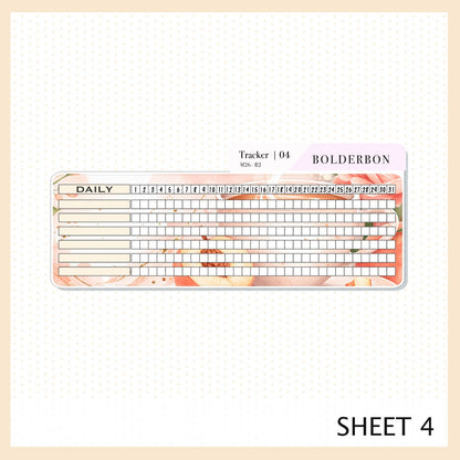 MAY 7x9 Notes Kit || Peach Blossom Planner Sticker Kit for Erin Condren Planners
