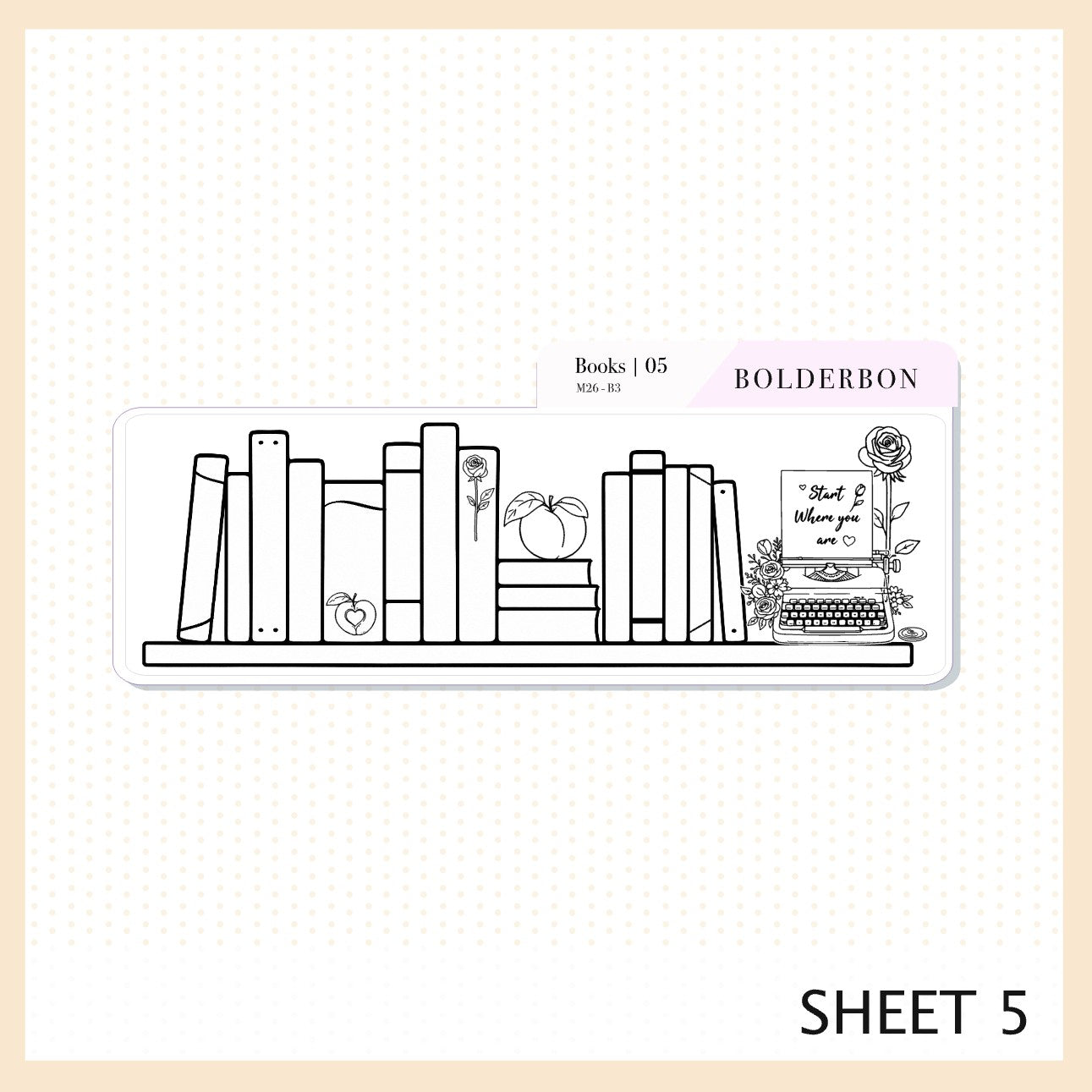 MAY 7x9 Notes Kit || Peach Blossom Planner Sticker Kit for Erin Condren Planners