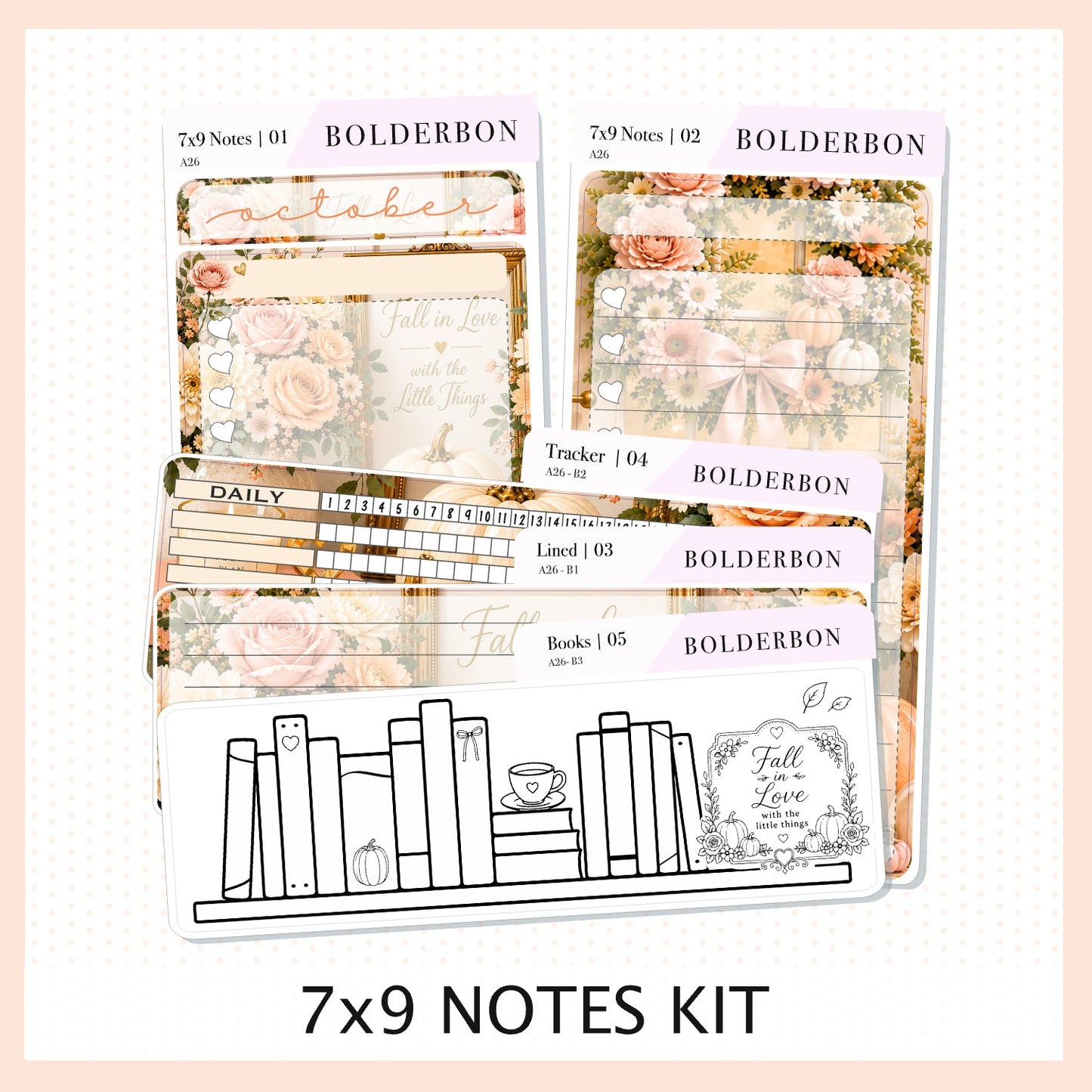 October 7x9 Notes Kit