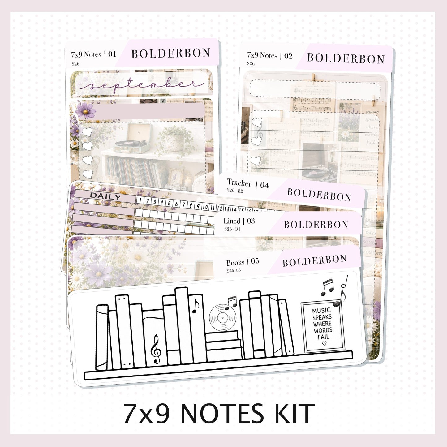 September 7x9 Notes Kit