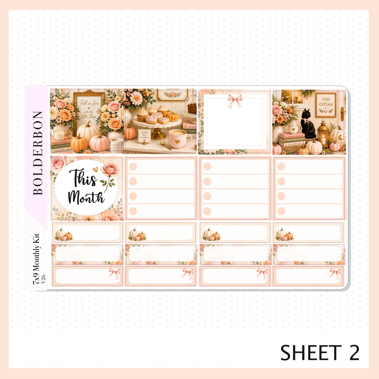 October 7x9 Monthly Sticker Kit