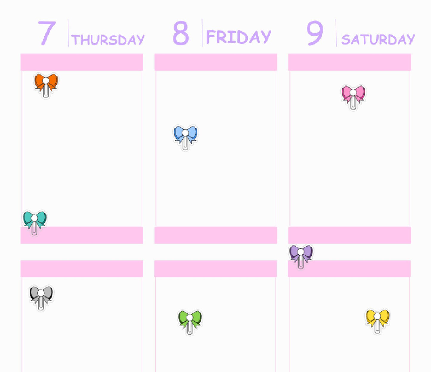MINI PAPERCLIP BOWS || Planner Stickers