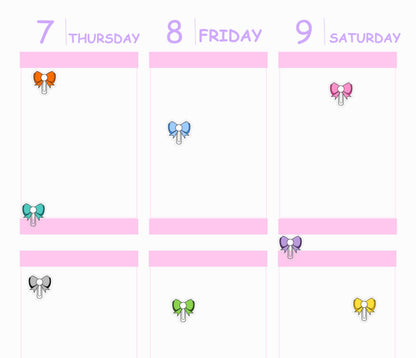 MINI PAPERCLIP BOWS || Planner Stickers