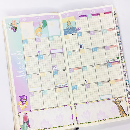 March Hobonichi Weeks || Sticker Kit, Hobonichi Weeks Planner Stickers, Cute Doodle Stickers, Hobo Weeks Set