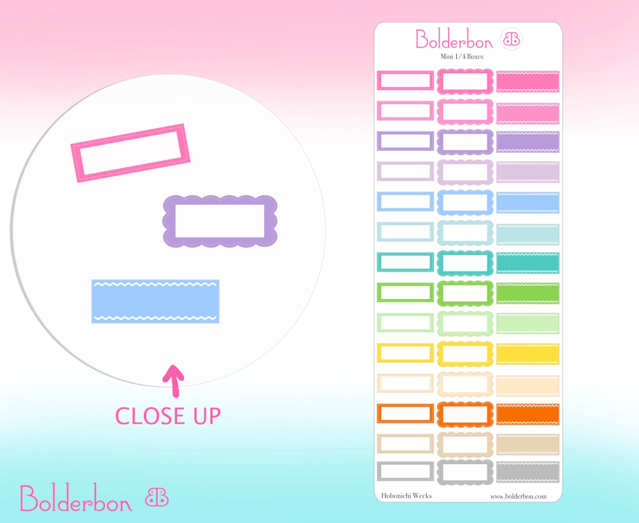 Color Box Sticker Mini Box Stickers – Bolderbon