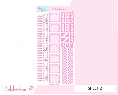 PINK LADY || Hobonichi Weeks Planner Sticker Kit