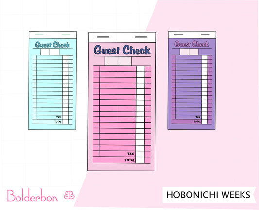 GUEST CHECK STICKERS || Hobonichi Weeks Full Sheet Stickers