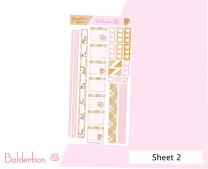 PUMPKIN SPICE || Hobonichi Weeks Planner Sticker Kit
