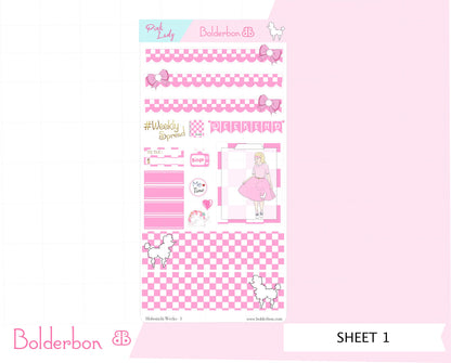 PINK LADY || Hobonichi Weeks Planner Sticker Kit