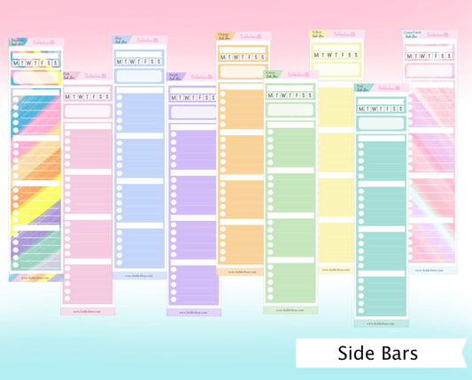 SIDEBAR STICKERS || Checklist Planner Stickers for Erin Condren, Hobonichi Cousin, and More!