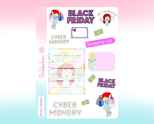 Black Friday Cyber Monday || Shopping Planner Stickers