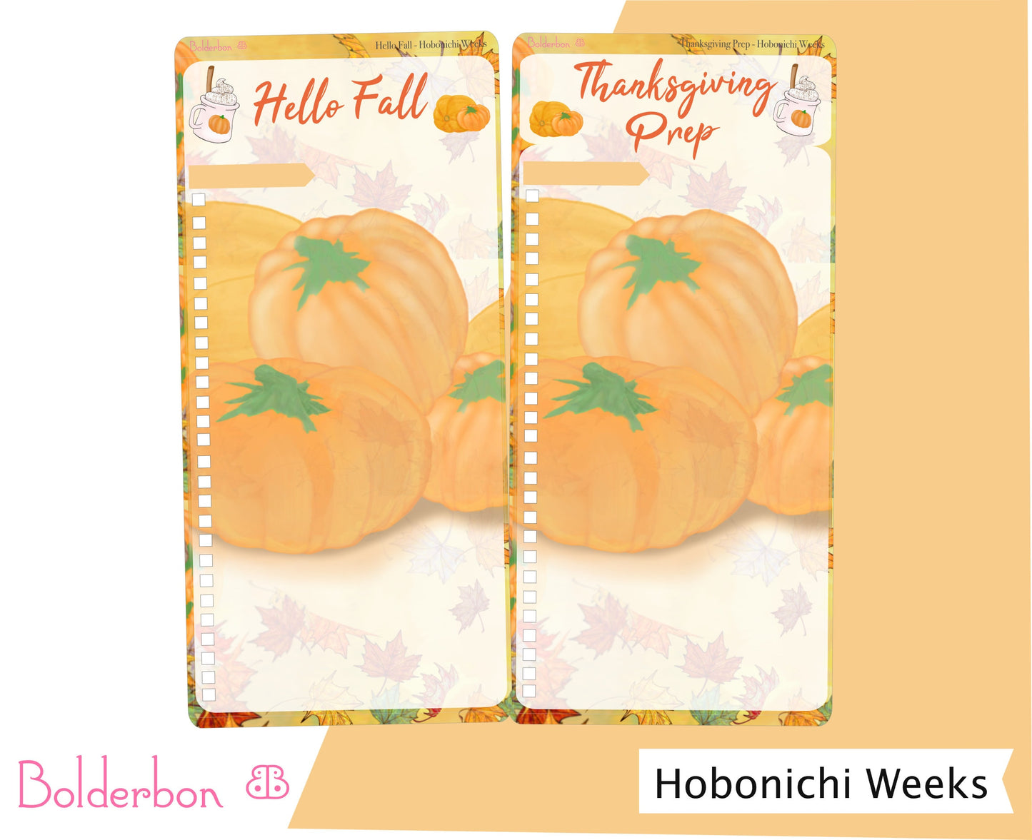 THANKSGIVING / FALL CHECKLIST || Hobonichi Weeks Full Sheet Stickers