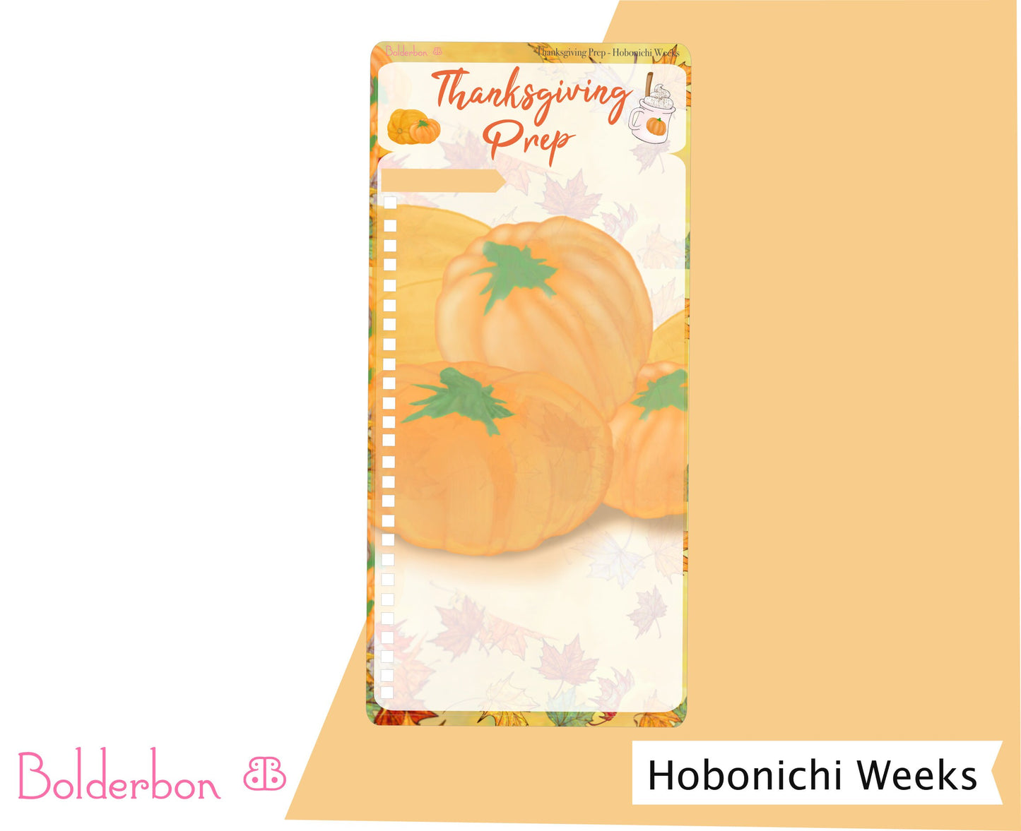 THANKSGIVING / FALL CHECKLIST || Hobonichi Weeks Full Sheet Stickers