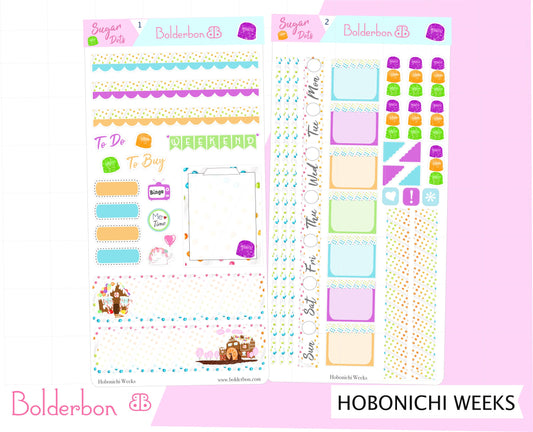 SUGAR DOTS || Hobonichi Weeks Planner Sticker Kit