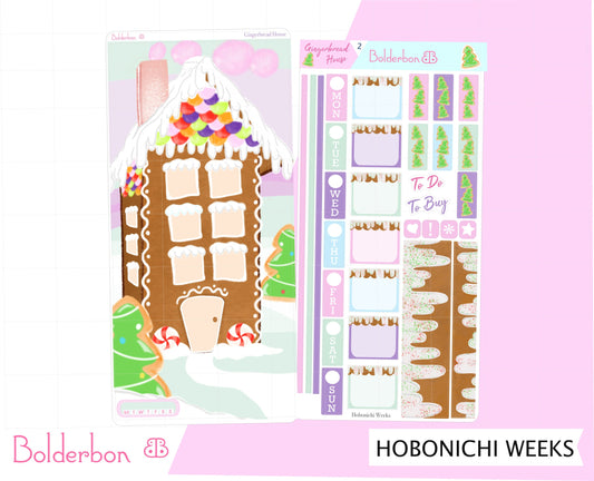 GINGERBREAD HOUSE || Hobonichi Weeks Planner Sticker Kit