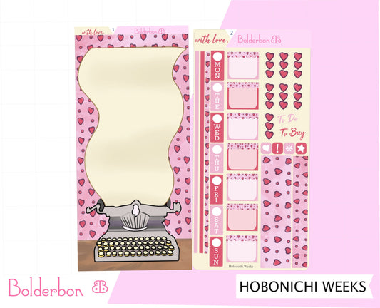 WITH LOVE || Hobonichi Weeks Planner Sticker Kit