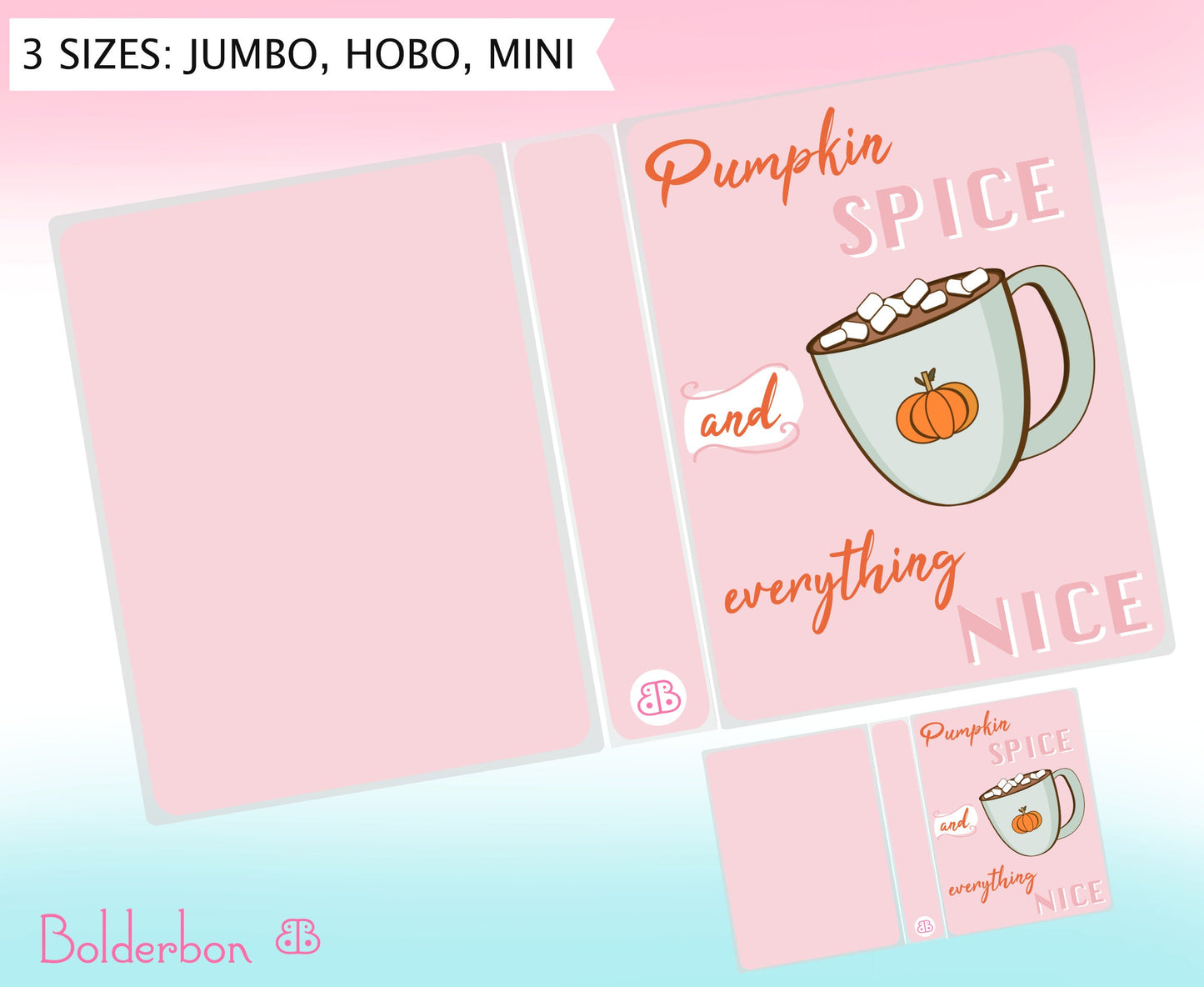 Sticker Album 6x8 || Pumpkin Spice and Everything Nice, 3x4 Washi Album, Jumbo and Mini Album, Planner Stickers, Sticker Storage, Cute