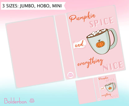 Sticker Album 6x8 || Pumpkin Spice and Everything Nice, 3x4 Washi Album, Jumbo and Mini Album, Planner Stickers, Sticker Storage, Cute