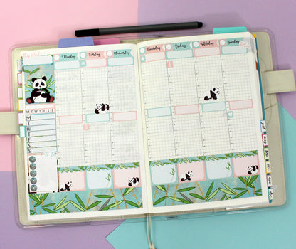 BAMBOO PANDA || Hobonichi Cousin Planner Sticker Kit