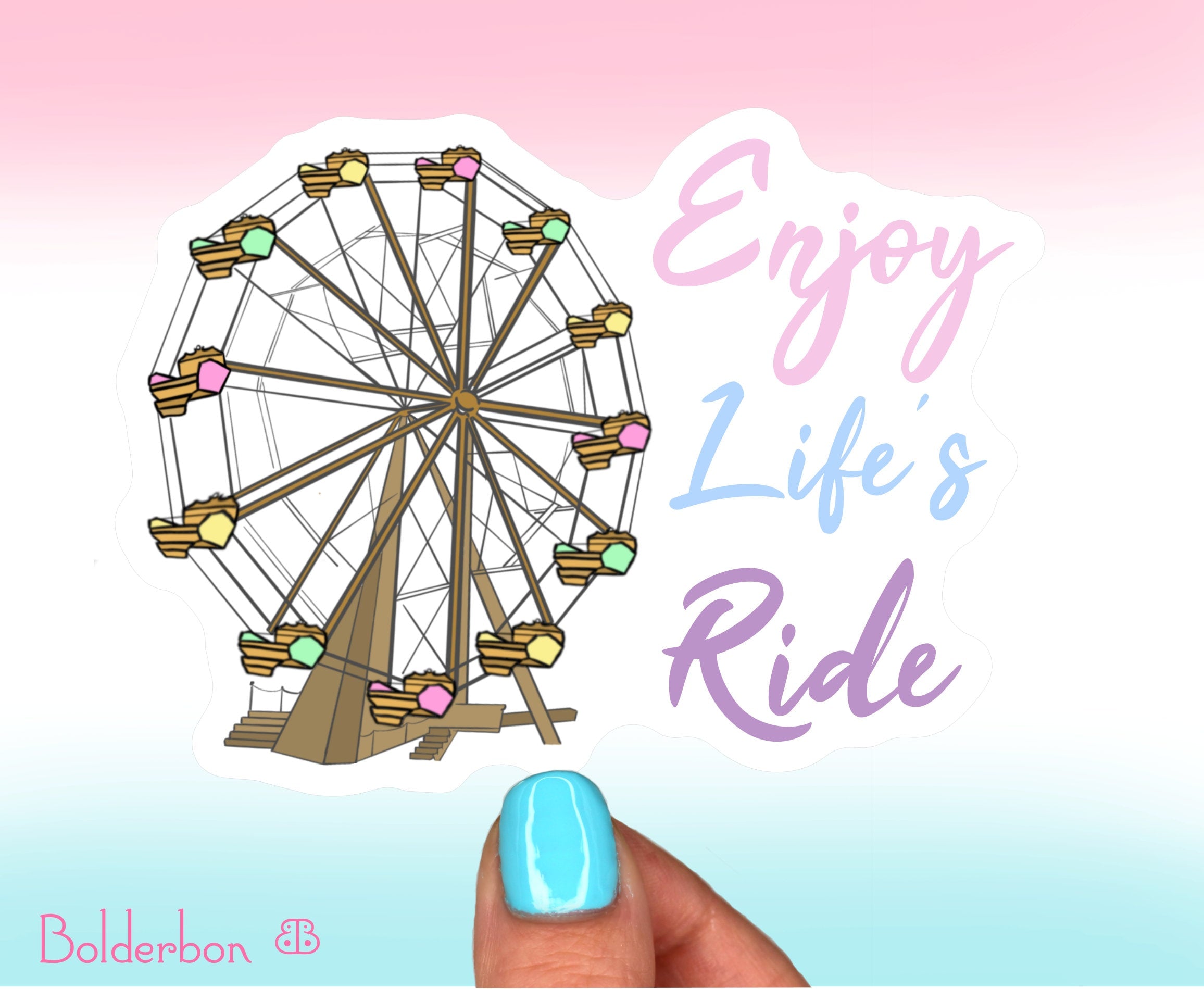 Enjoy Life Sticker ENJOY LIFE'S RIDE || Cute Vinyl Sticker – Bolderbon
