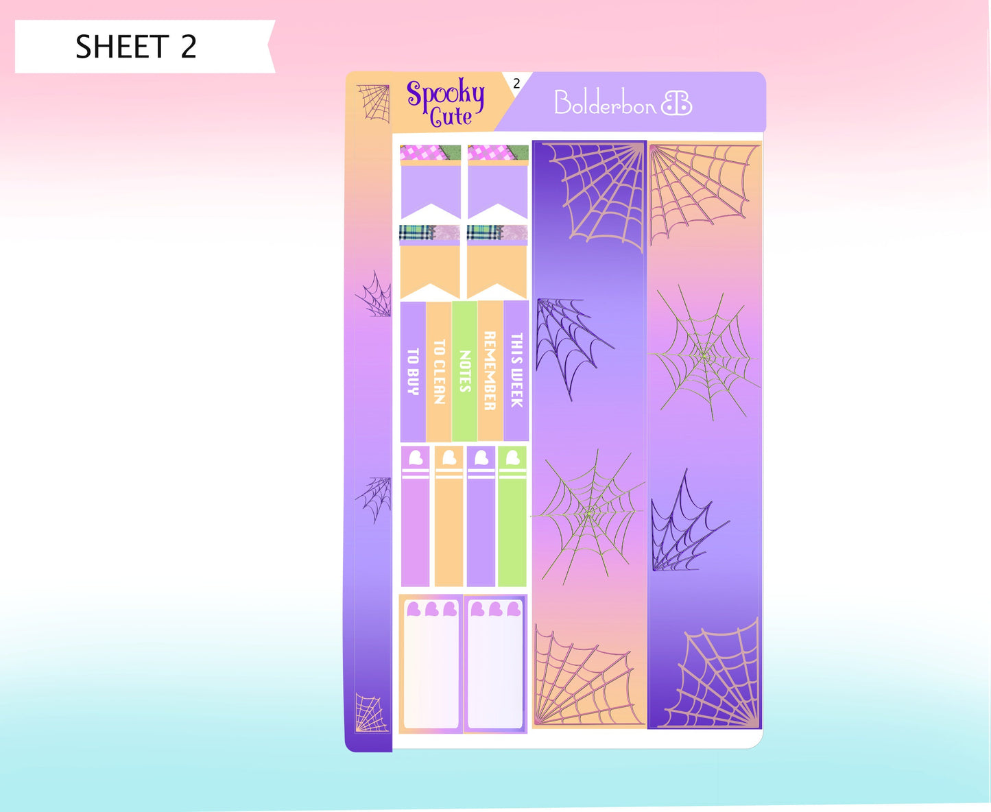 SPOOKY CUTE || 7x9 Vertical Planner Sticker Kit