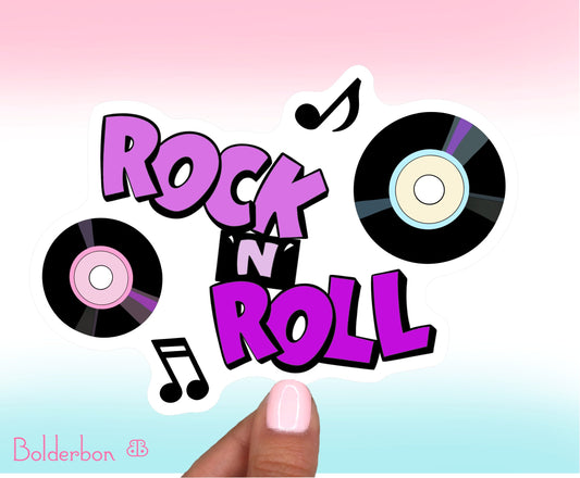 ROCK N ROLL || Cute Vinyl Sticker