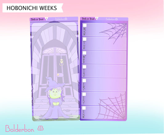 TRICK OR TREAT || Hobonichi Weeks Planner Sticker Kit