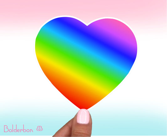 Rainbow Heart | Decal, Vinyl, Sticker, Love, Pride, Gay, LGBTQ
