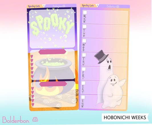 SPOOKY CUTE || Hobonichi Weeks Planner Sticker Kit