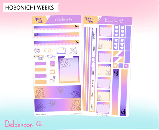 SPIDER WEB || Hobonichi Weeks Planner Sticker Kit