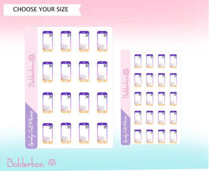 Spooky Cute Cell Phone Stickers | Halloween Planner Stickers