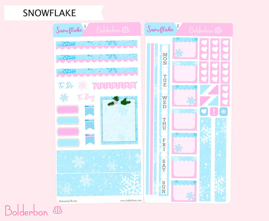SNOWFLAKE || Hobonichi Weeks Planner Sticker Kit