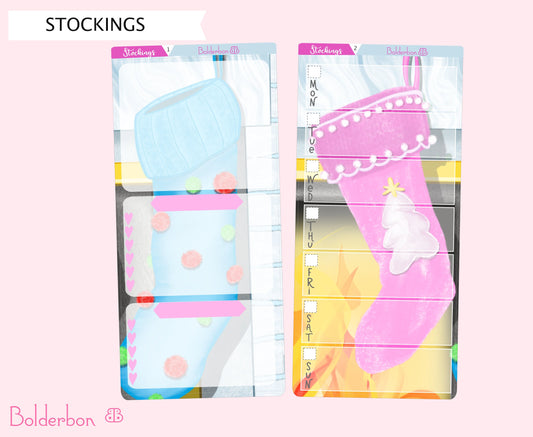 STOCKINGS || Hobonichi Weeks Planner Sticker Kit