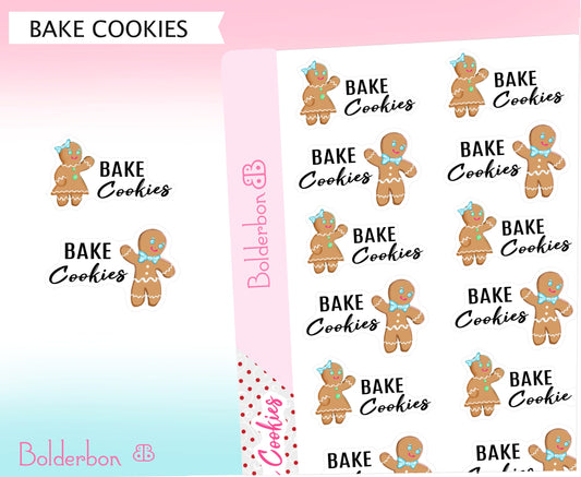 BAKE COOKIES || Planner Stickers