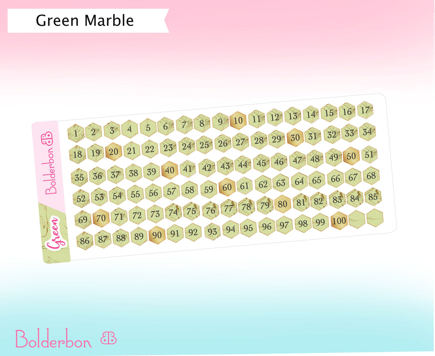 Marbled Hexagon Numbers
