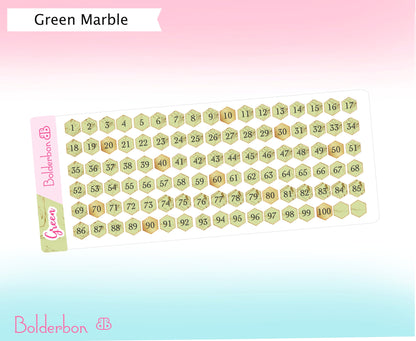 Marbled Hexagon Numbers