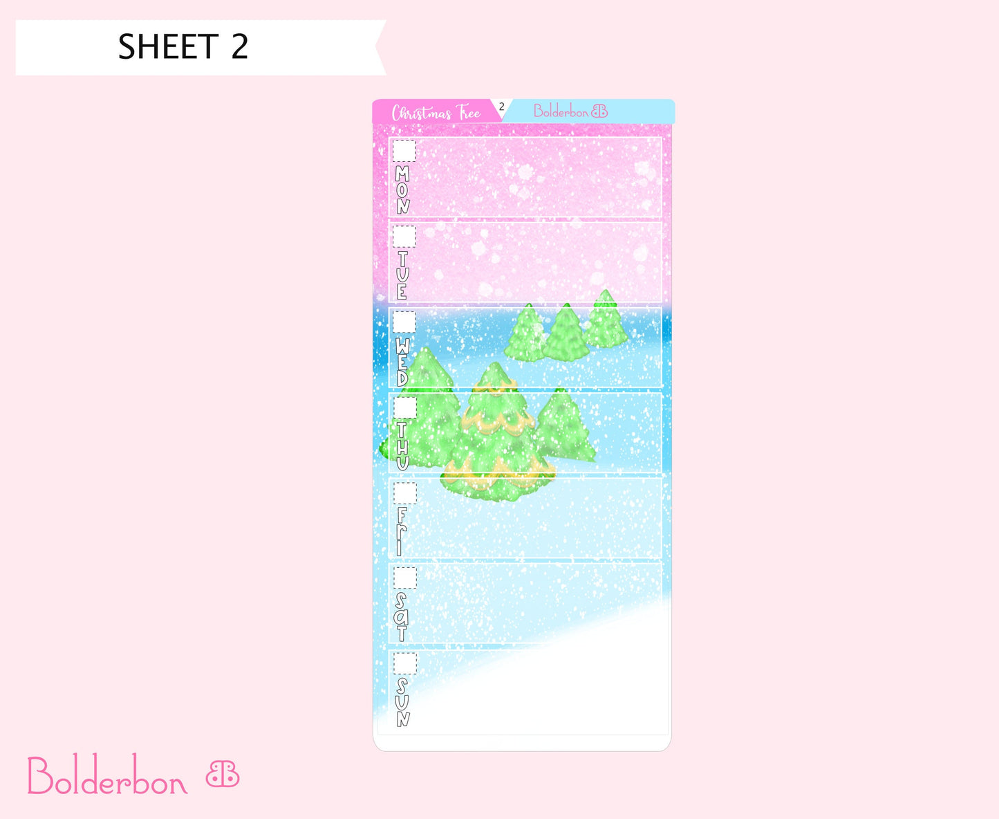 CHRISTMAS TREE || Hobonichi Weeks Planner Sticker Kit