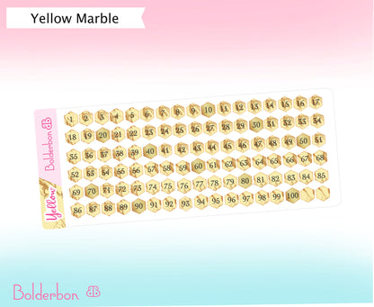 Marbled Hexagon Numbers