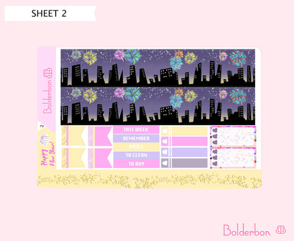 HAPPY NEW YEAR || 7x9 Vertical Planner Sticker Kit