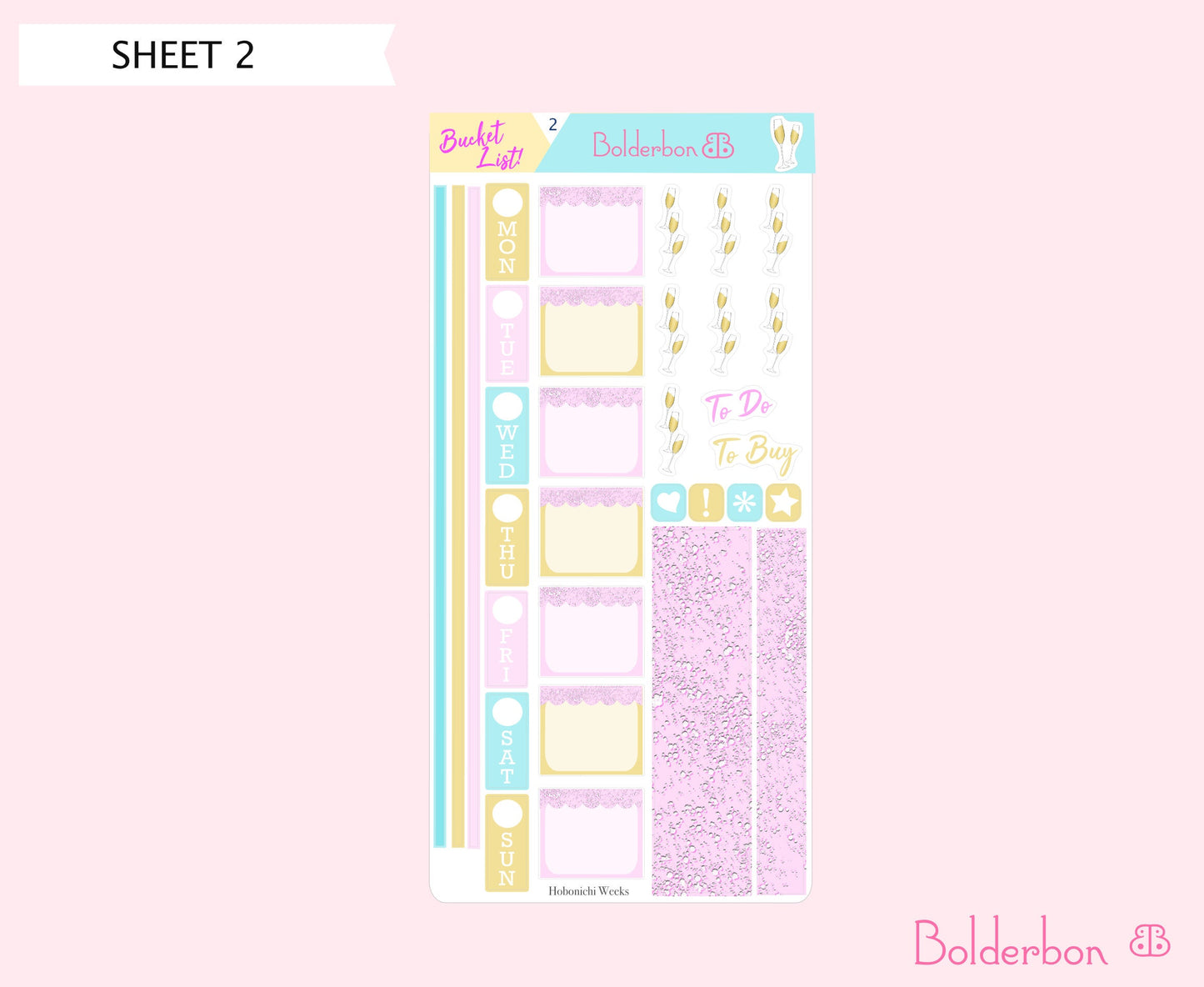 BUCKET LIST || Hobonichi Weeks Planner Sticker Kit
