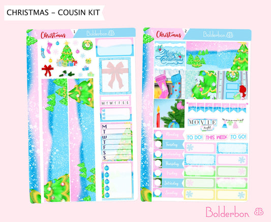 CHRISTMAS || Hobonichi Cousin Planner Sticker Kit