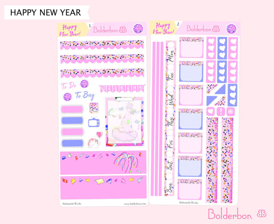 HAPPY NEW YEAR || Hobonichi Weeks Planner Sticker Kit