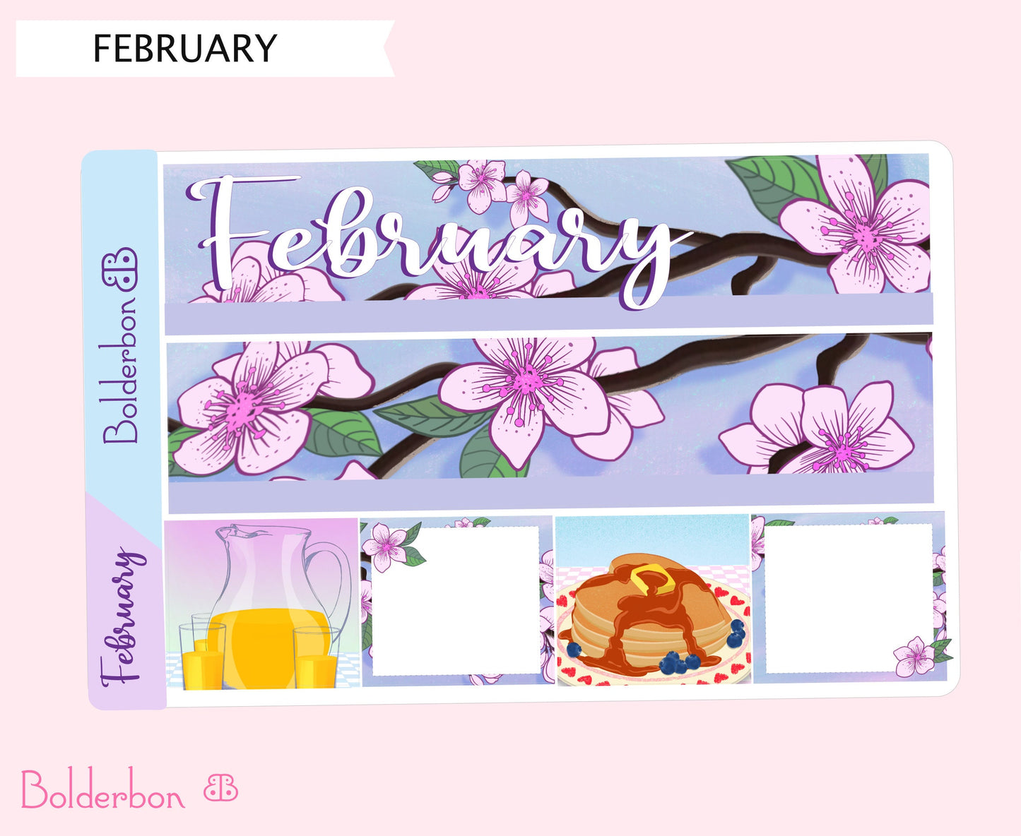 FEBRUARY  7x9 Monthly Sticker Kit